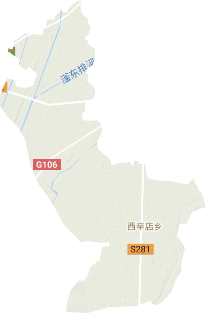 西辛店乡地形地图