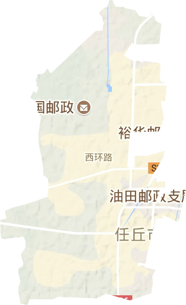 西环路街道地形地图