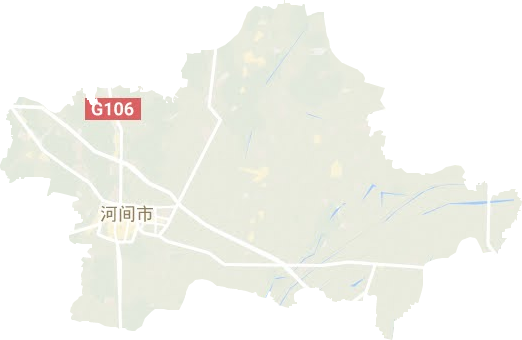 河间市地形地图