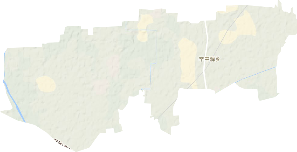 辛中驿镇地形地图