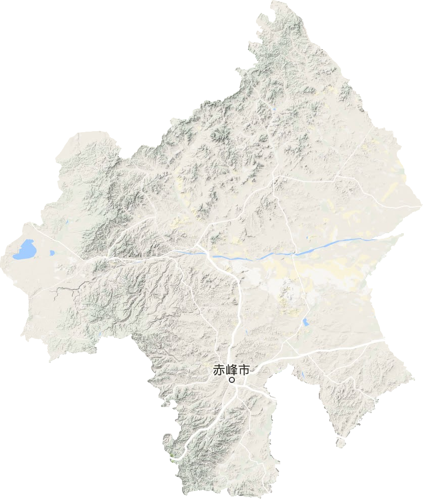 赤峰市地形地图