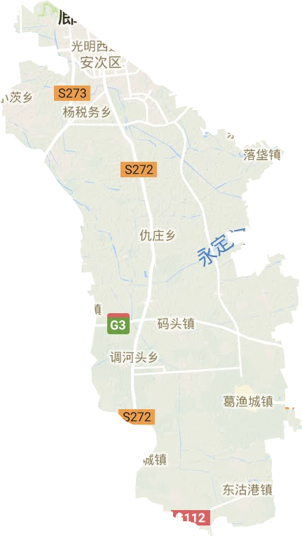 安次区地形地图