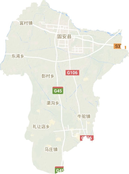 固安县地形地图