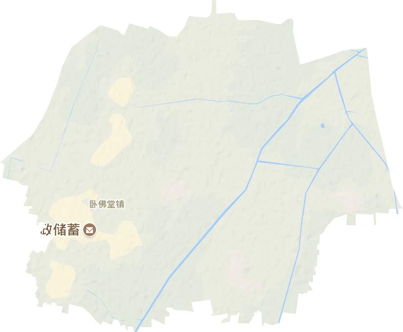 卧佛堂镇地形地图