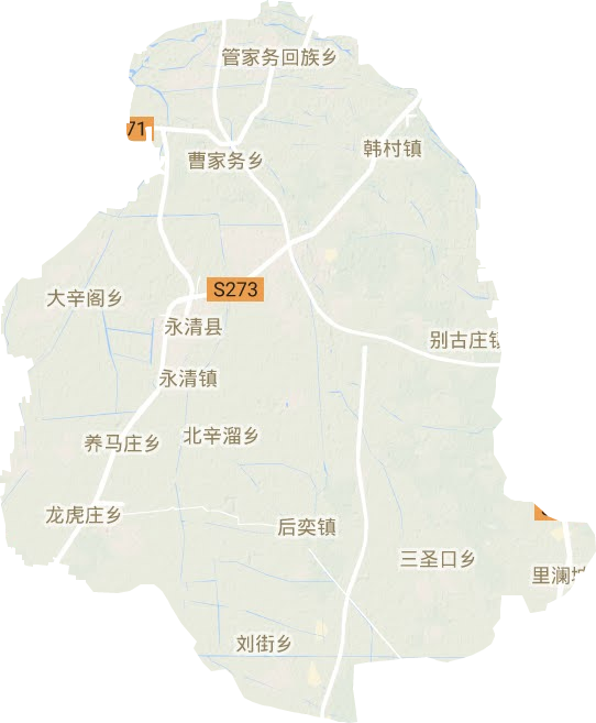 永清县地形地图