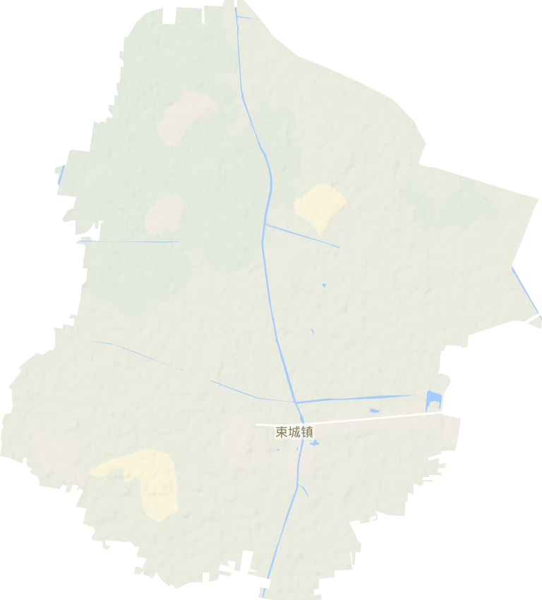 束城镇地形地图