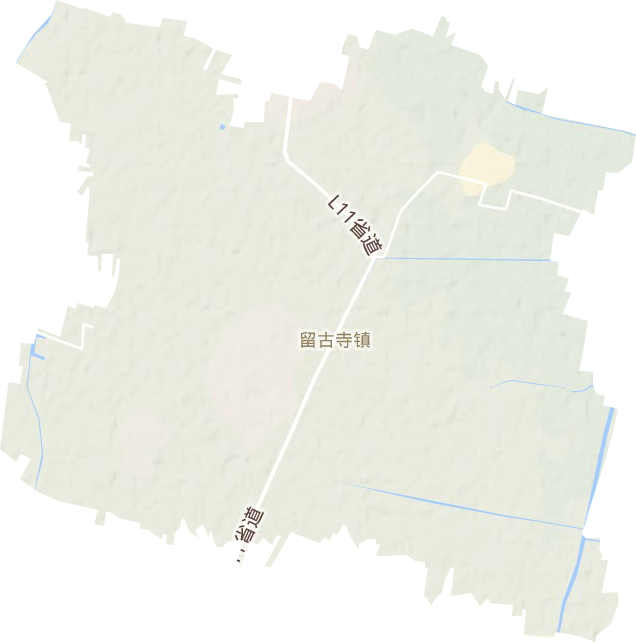 留古寺镇地形地图