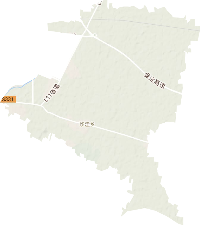 沙洼乡地形地图
