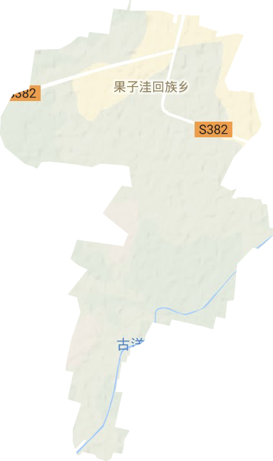 果子洼回族乡地形地图