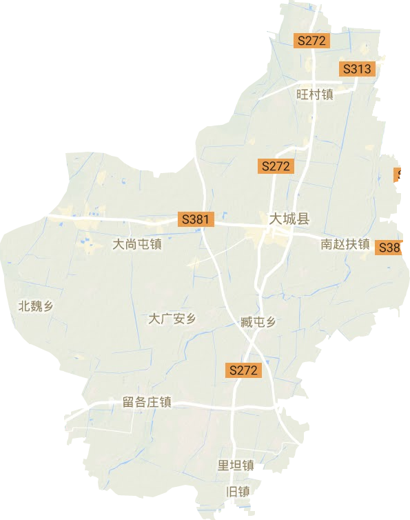 大城县地形地图
