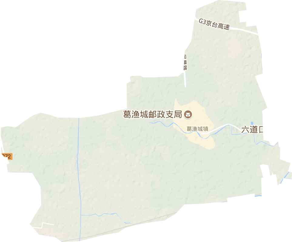 葛渔城镇地形地图