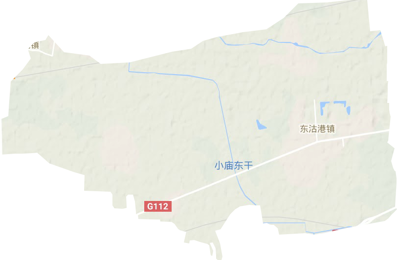 东沽港镇地形地图