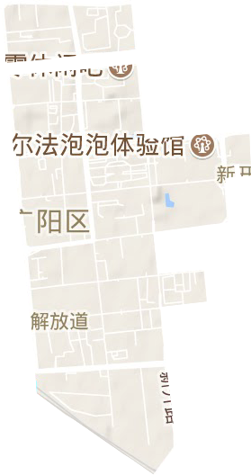 解放道街道地形地图