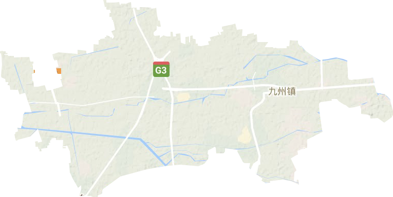 九州镇地形地图