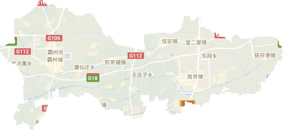 霸州市地形地图