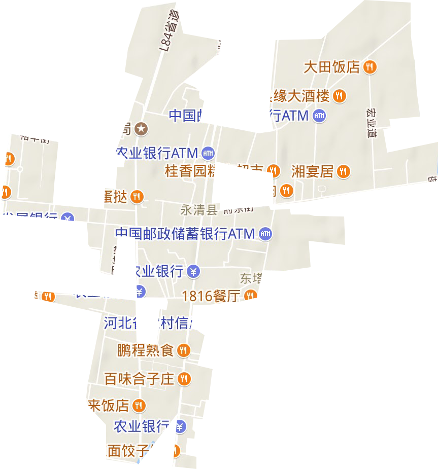城区街道地形地图