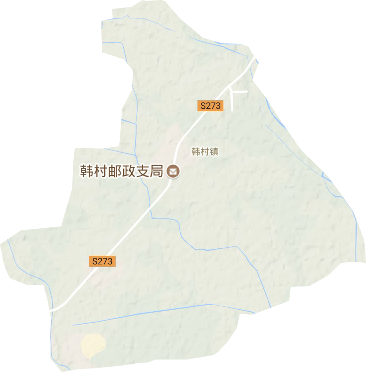 韩村镇地形地图