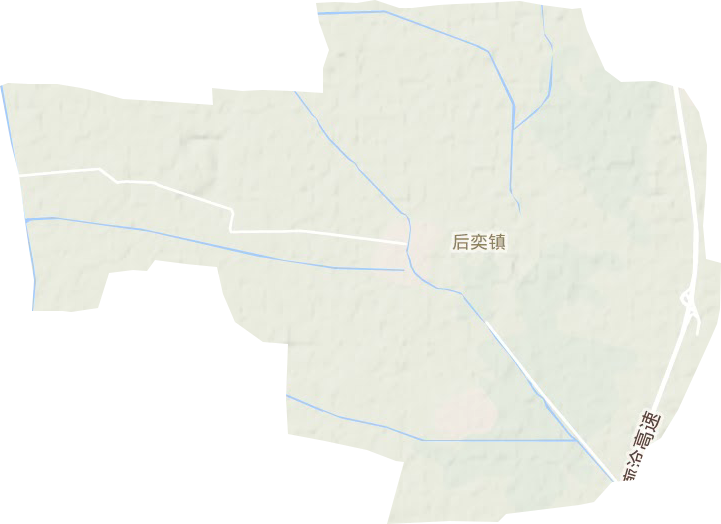 后奕镇地形地图