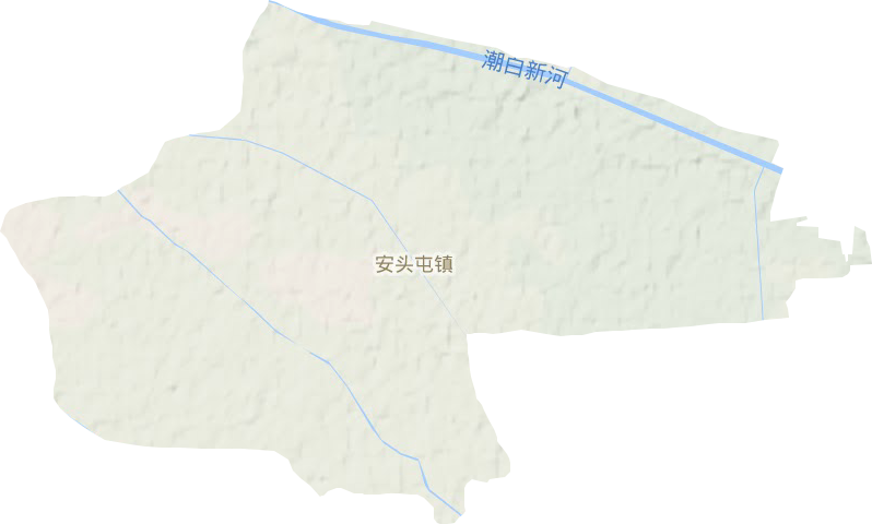 安头屯镇地形地图