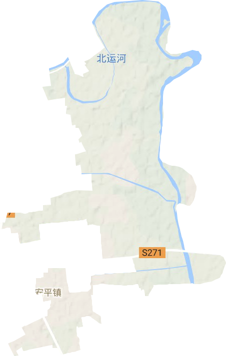 安平镇地形地图