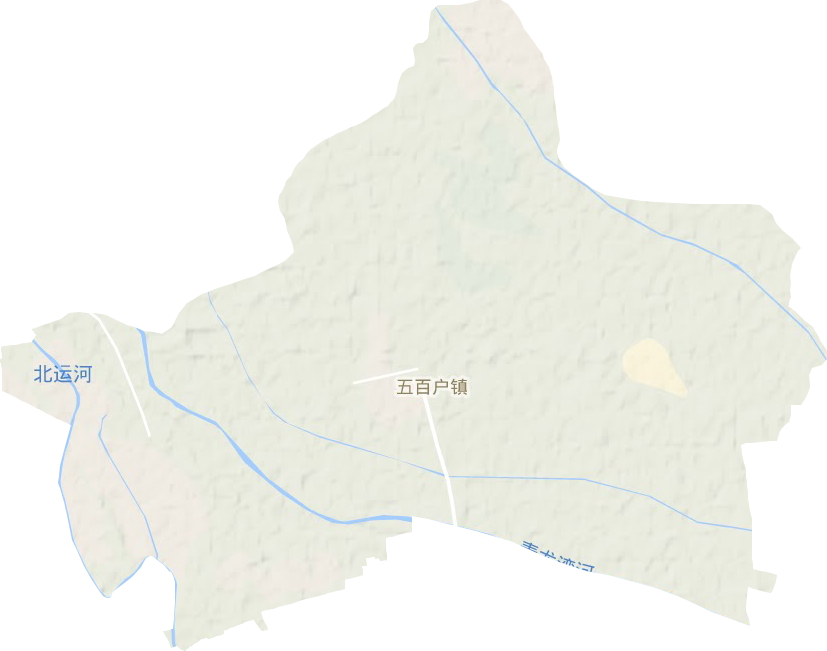 五百户镇地形地图