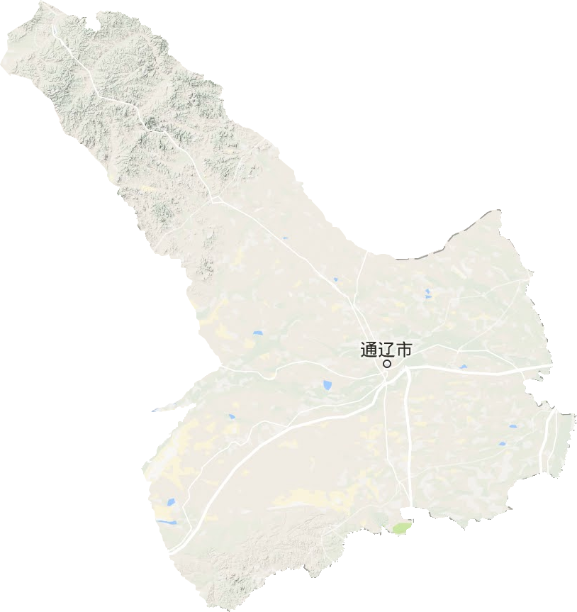 通辽市地形地图