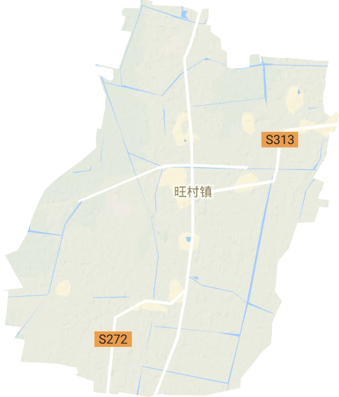 旺村镇地形地图