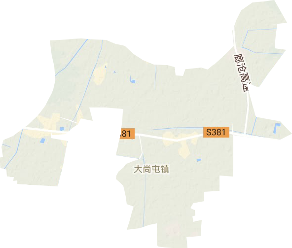 大尚屯镇地形地图