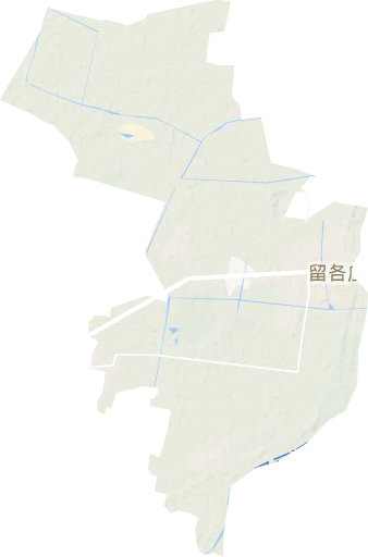 留各庄镇地形地图