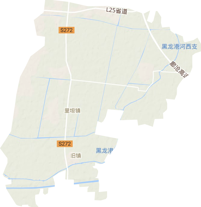 里坦镇地形地图
