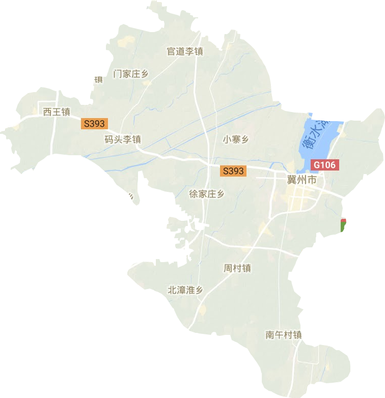 冀州区地形地图