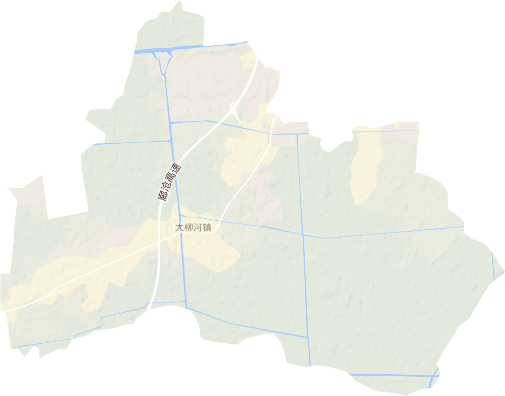 大柳河镇地形地图