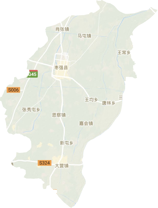 枣强县地形地图