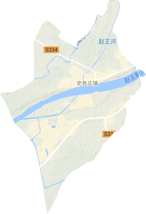 史各庄镇地形地图