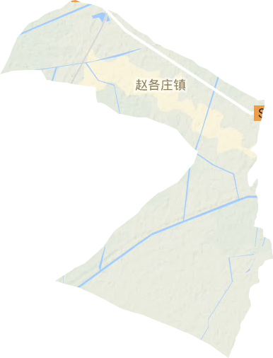 赵各庄镇地形地图
