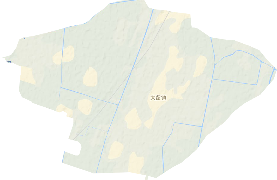 大留镇镇地形地图
