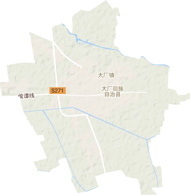 大厂镇地形地图