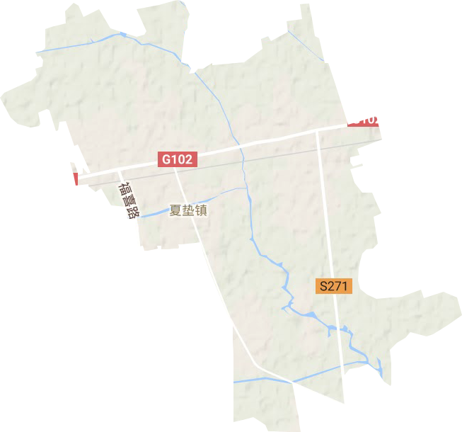 夏垫镇地形地图