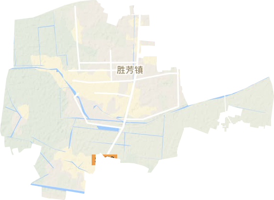 胜芳镇地形地图