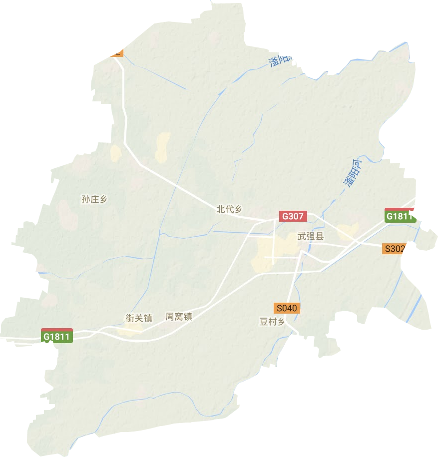 武强县地形地图