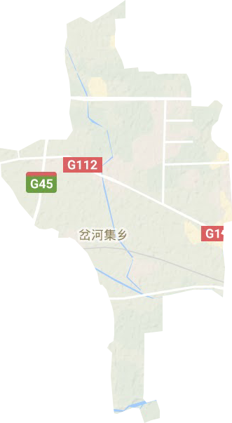 岔河集乡地形地图