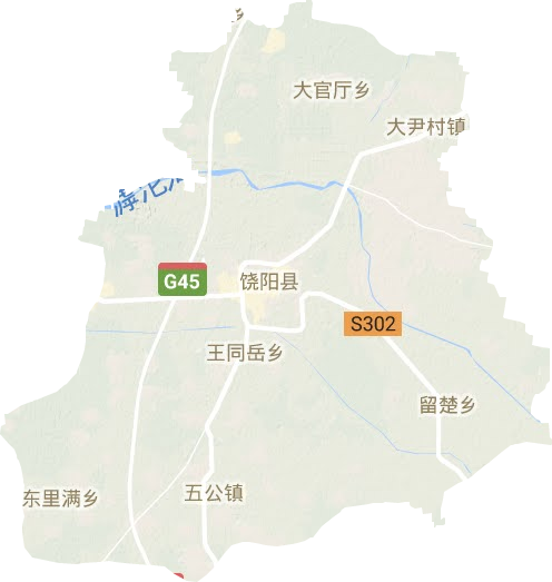 饶阳县地形地图