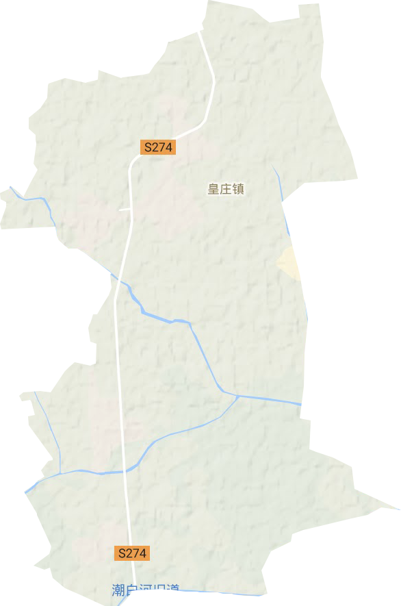皇庄镇地形地图