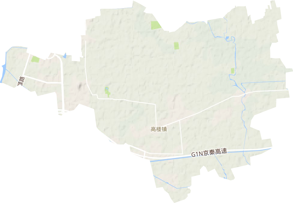 高楼镇地形地图
