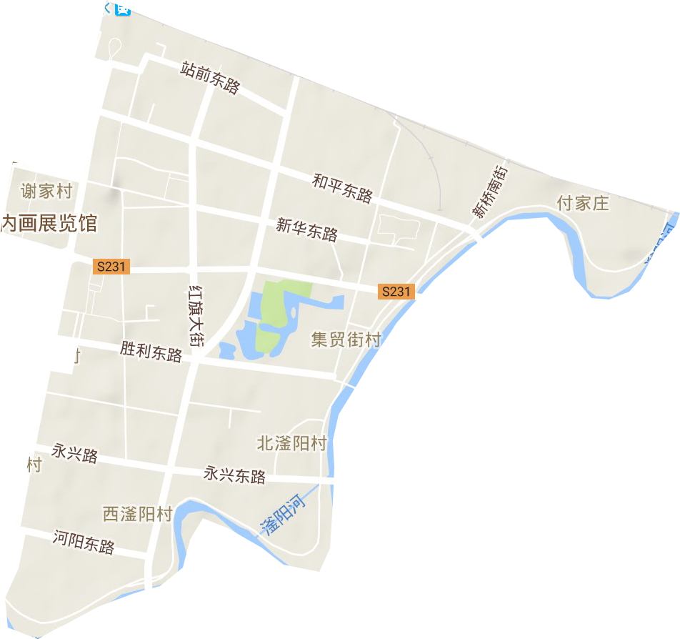 河西街道地形地图