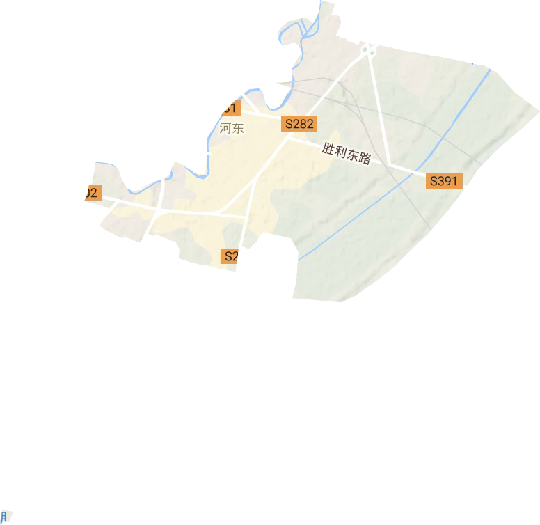 河东街道地形地图