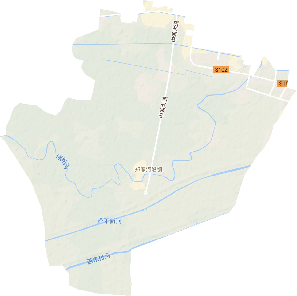 郑家河沿镇地形地图