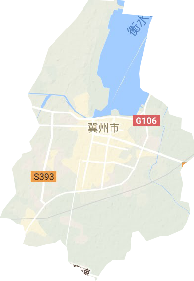 冀州镇地形地图