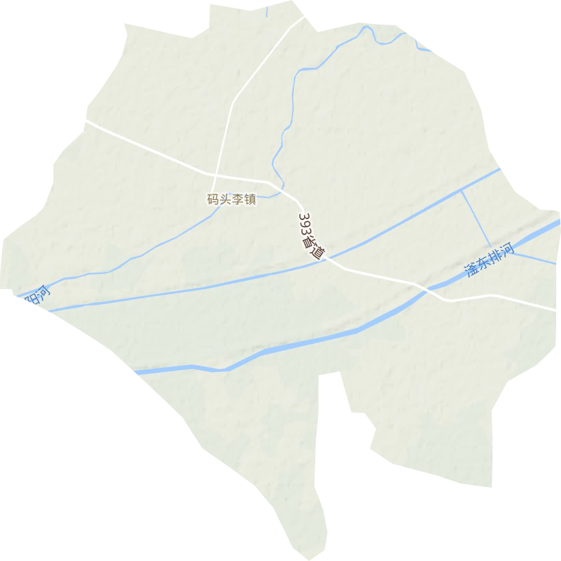 码头李镇地形地图