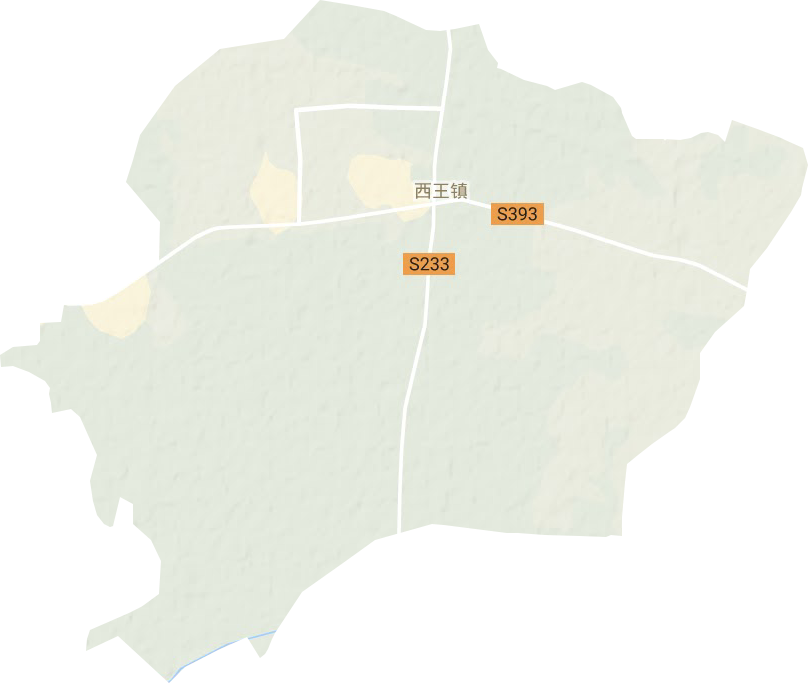 西王镇地形地图